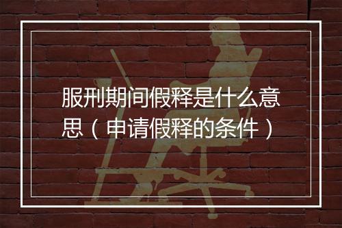 服刑期间假释是什么意思（申请假释的条件）