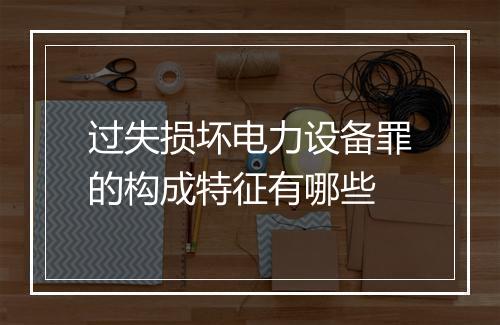 过失损坏电力设备罪的构成特征有哪些