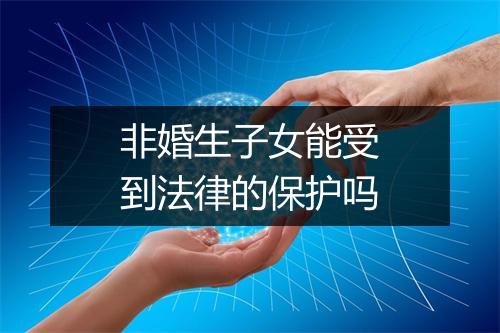非婚生子女能受到法律的保护吗