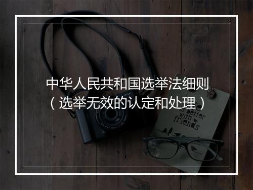 中华人民共和国选举法细则（选举无效的认定和处理）