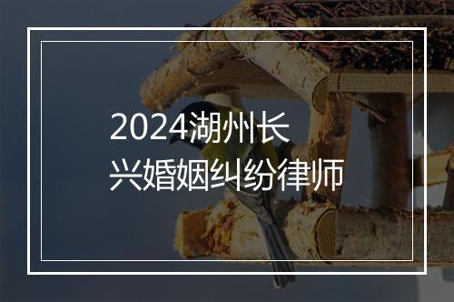 2024湖州长兴婚姻纠纷律师