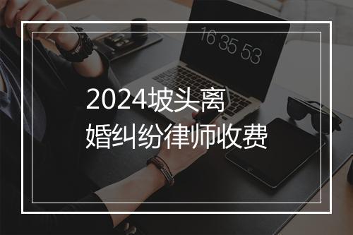2024坡头离婚纠纷律师收费