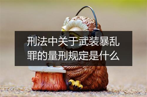 刑法中关于武装暴乱罪的量刑规定是什么