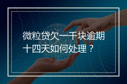 微粒贷欠一千块逾期十四天如何处理？