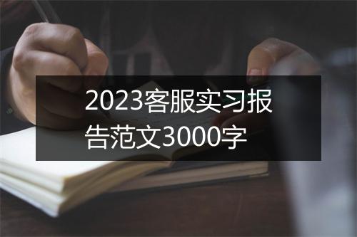 2023客服实习报告范文3000字