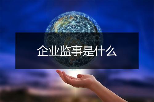企业监事是什么