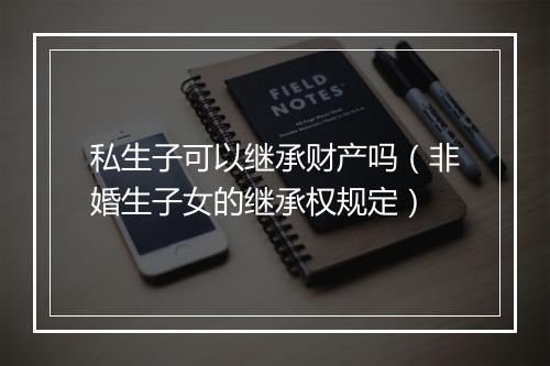 私生子可以继承财产吗（非婚生子女的继承权规定）