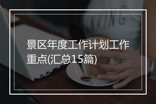 景区年度工作计划工作重点(汇总15篇)