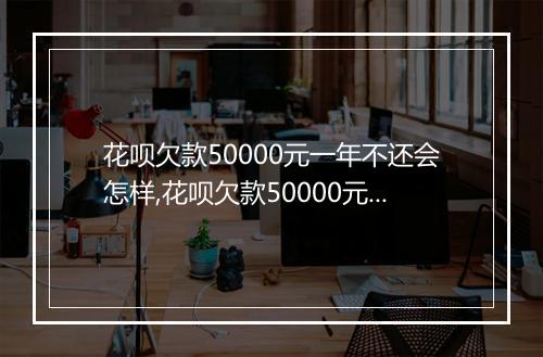 花呗欠款50000元一年不还会怎样,花呗欠款50000元如何处理