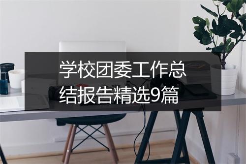 学校团委工作总结报告精选9篇