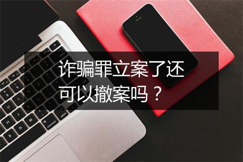 诈骗罪立案了还可以撤案吗？