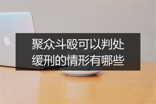 聚众斗殴可以判处缓刑的情形有哪些