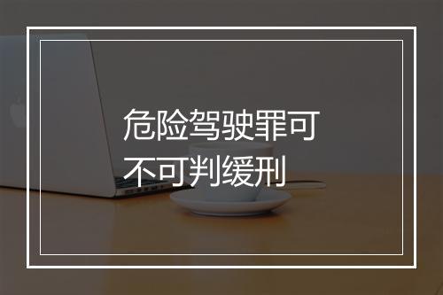 危险驾驶罪可不可判缓刑