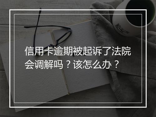 信用卡逾期被起诉了法院会调解吗？该怎么办？