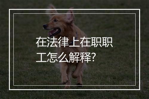 在法律上在职职工怎么解释?
