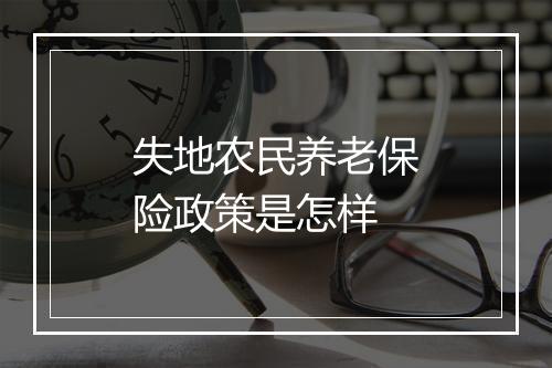 失地农民养老保险政策是怎样