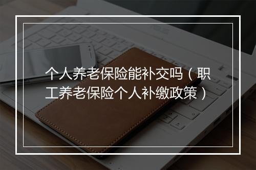个人养老保险能补交吗（职工养老保险个人补缴政策）