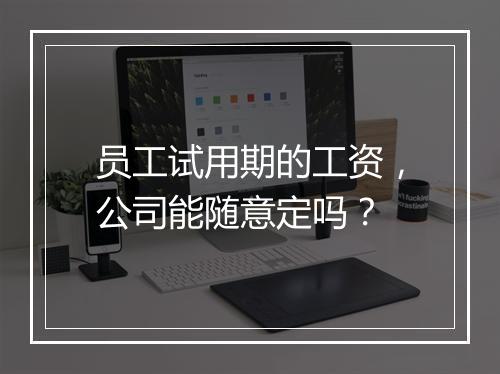 员工试用期的工资，公司能随意定吗？