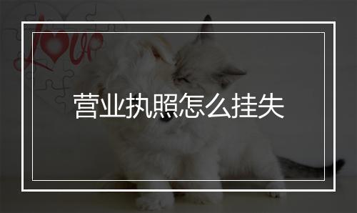 营业执照怎么挂失