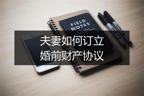 夫妻如何订立婚前财产协议
