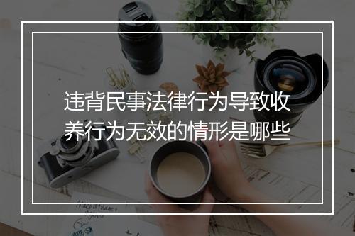 违背民事法律行为导致收养行为无效的情形是哪些