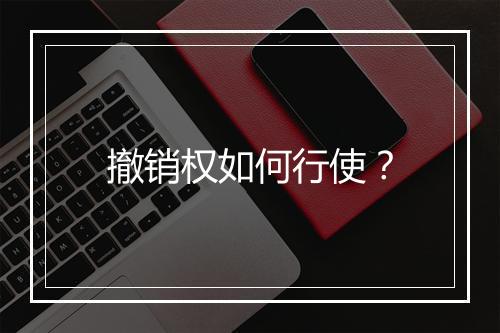 撤销权如何行使？