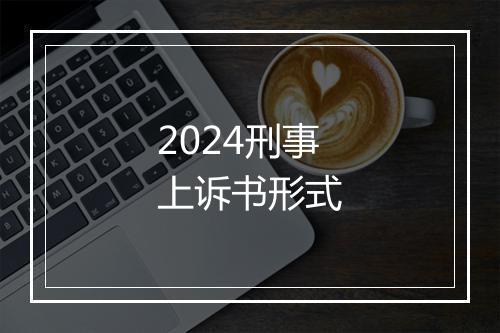 2024刑事上诉书形式