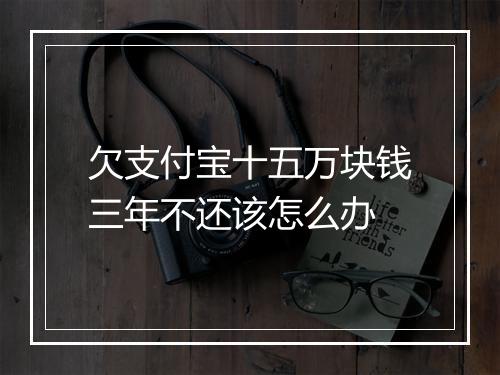欠支付宝十五万块钱三年不还该怎么办
