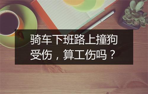 骑车下班路上撞狗受伤，算工伤吗？