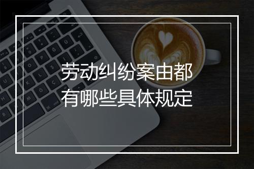劳动纠纷案由都有哪些具体规定