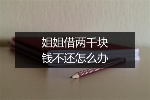 姐姐借两千块钱不还怎么办