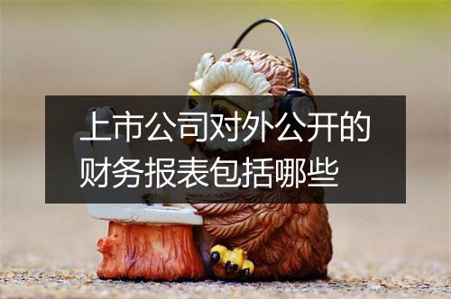 上市公司对外公开的财务报表包括哪些
