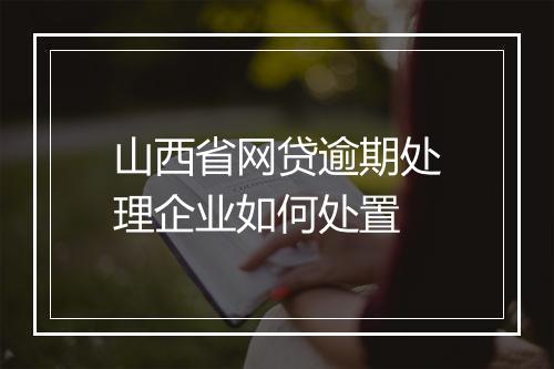 山西省网贷逾期处理企业如何处置