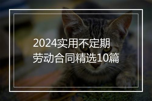2024实用不定期劳动合同精选10篇