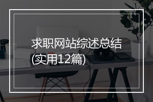 求职网站综述总结(实用12篇)