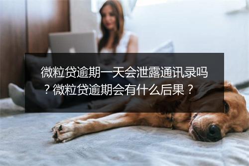 微粒贷逾期一天会泄露通讯录吗？微粒贷逾期会有什么后果？