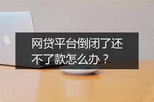 网贷平台倒闭了还不了款怎么办？