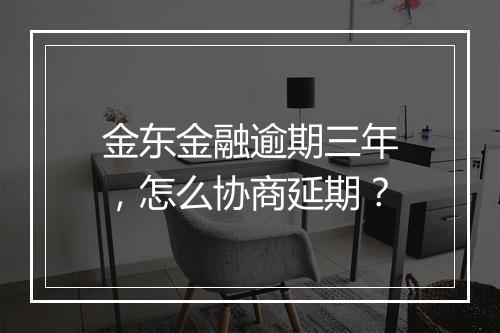 金东金融逾期三年，怎么协商延期？