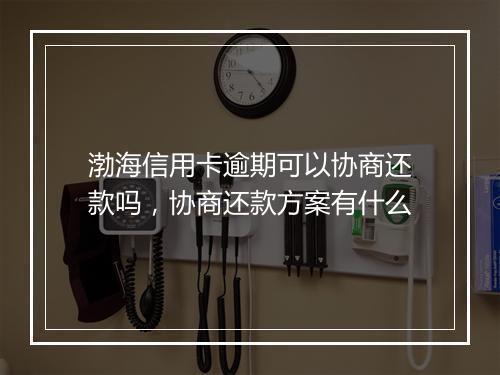 渤海信用卡逾期可以协商还款吗，协商还款方案有什么