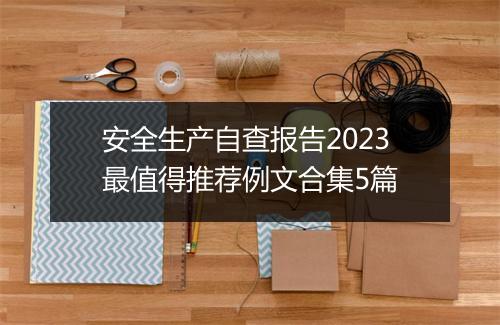 安全生产自查报告2023最值得推荐例文合集5篇