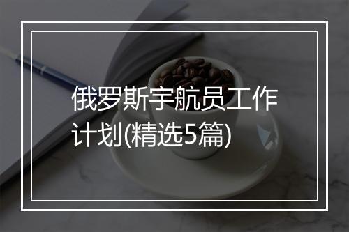 俄罗斯宇航员工作计划(精选5篇)