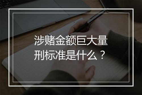 涉赌金额巨大量刑标准是什么？