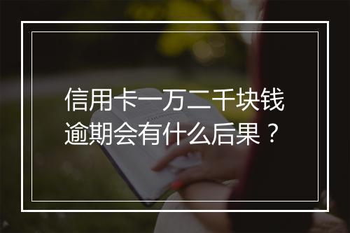信用卡一万二千块钱逾期会有什么后果？