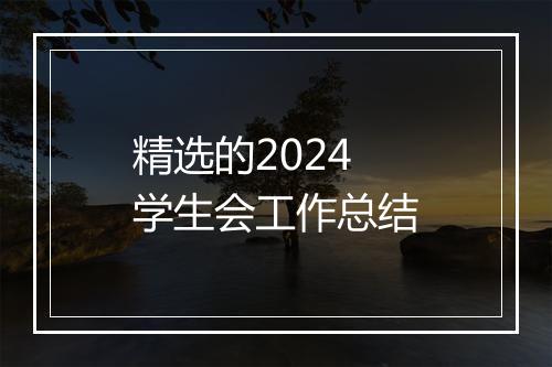 精选的2024学生会工作总结