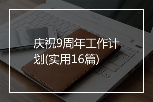 庆祝9周年工作计划(实用16篇)