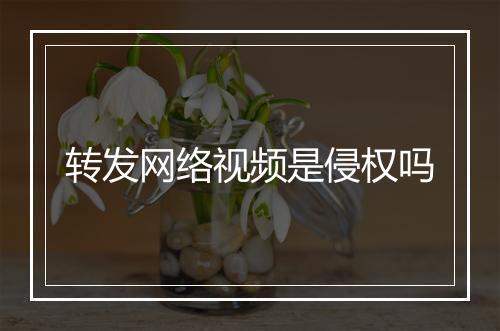 转发网络视频是侵权吗