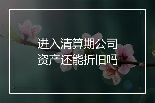 进入清算期公司资产还能折旧吗