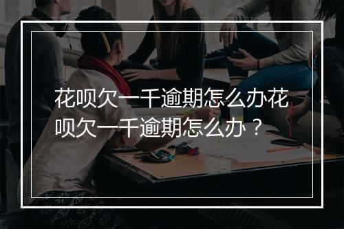 花呗欠一千逾期怎么办花呗欠一千逾期怎么办？