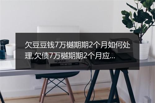 欠豆豆钱7万樾期期2个月如何处理,欠债7万樾期期2个月应该怎么办