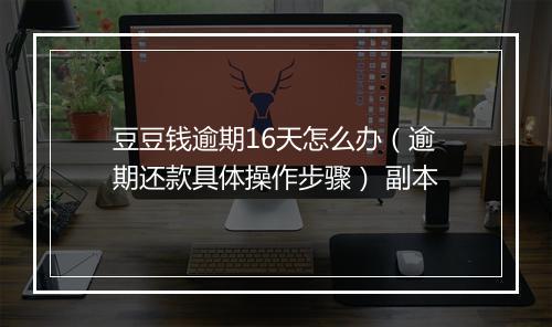 豆豆钱逾期16天怎么办（逾期还款具体操作步骤） 副本